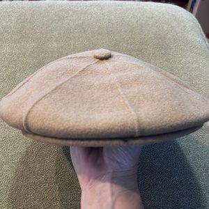 Kangol Tan Wool Newsboy Cap
